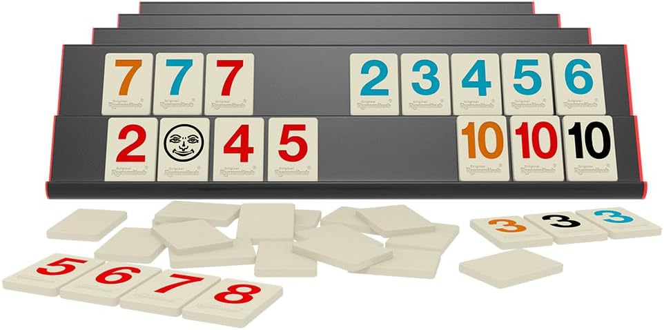 Rummikub Premium Edition by Pressman - Features Racks - Large Number Engraved Tiles and a Storage Bag for The Ultimate Rummikub Experience by Pressman , Silver