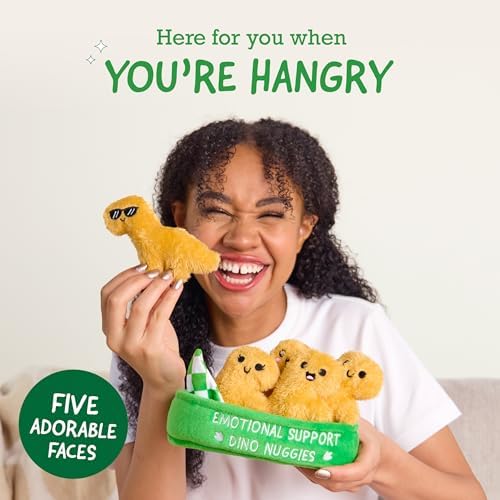 Emotional Support Dino Nuggies, Cuddly Dinosaur Toys by Relatable