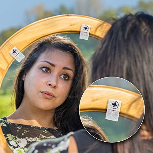 Blulu 20 Pack Glass Mirror Holder Clips for Wall Mounting