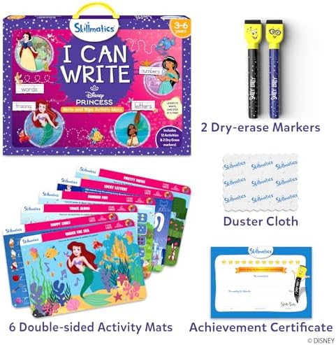 Skillmatics I Can Write – Disney Princess, Preschool Learning Activity Toy