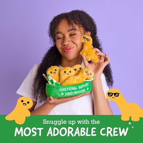 Emotional Support Dino Nuggies, Cuddly Dinosaur Toys by Relatable