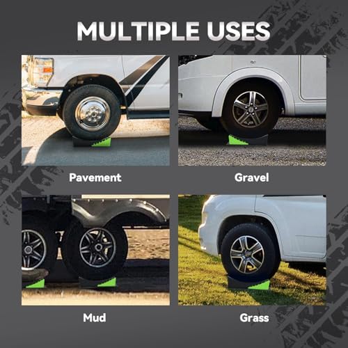RVMATE Camper Levelers 8-Piece Kit RV Leveling Blocks Camper Wheel Chocks