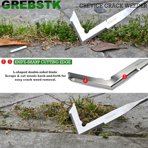 GREBSTK Crack Weeder Crevice Weeding Stainless Steel Sharp Lightweight Tool