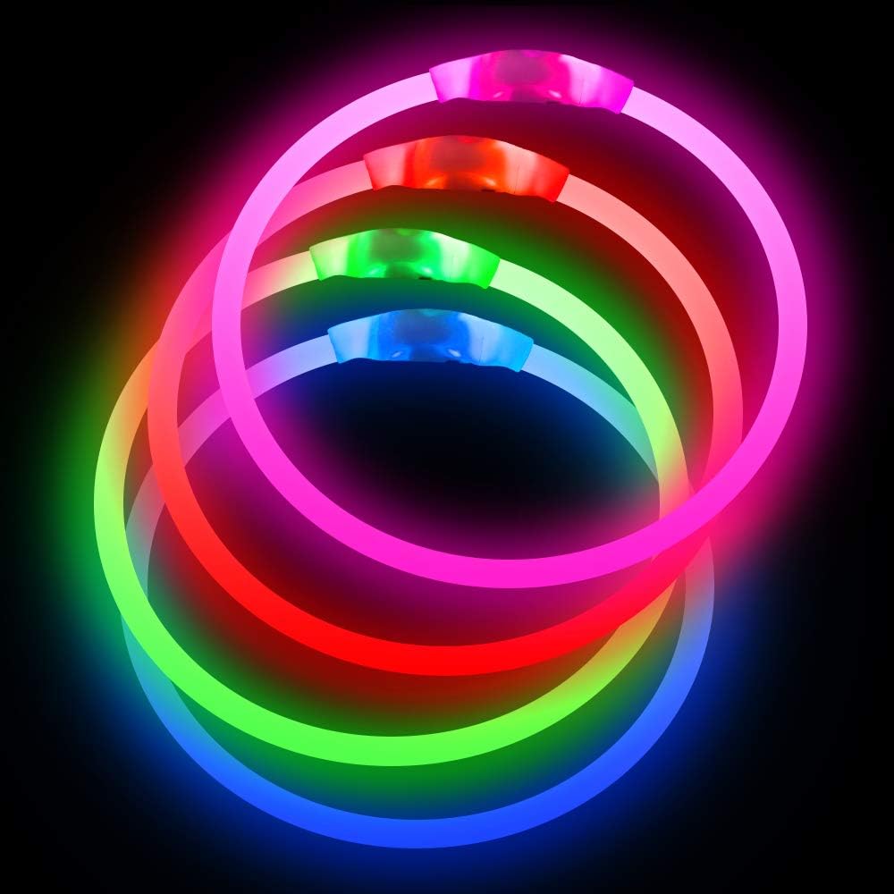 Led Dog Collar, BSEEN USB Rechargeable Flash Light up Dog Collar