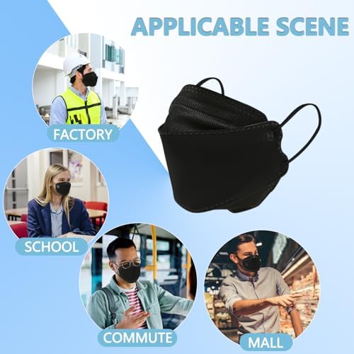 kn95 Face Masks 20 Pack, Breathable Comfortable and Disposable KN95 Mask, Black
