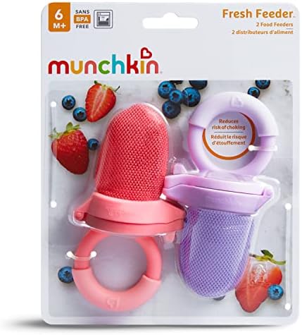 Munchkin Baby Feeder, 2 Pack, Coral/Purple