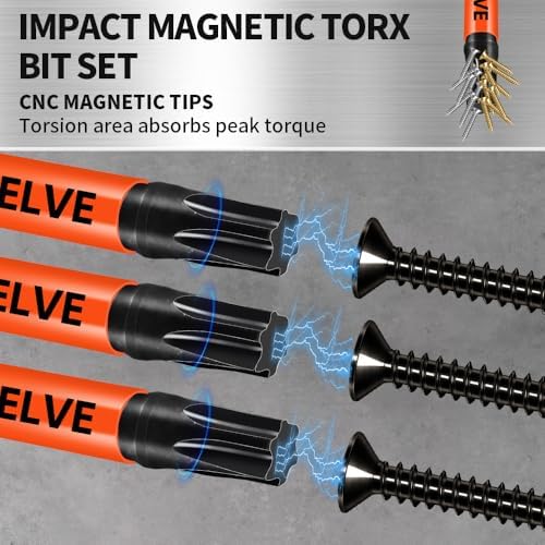 DYRECELVE 10-Pack T25 Torx Bits for Impact Driver, T25 Bit Magnetic 2-Inch