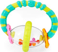 Bright Starts Grab & Spin Baby Rattle & BPA-Free Teether Toy, Ages 3 Months+