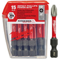 MILWAUKEE ELECTRIC TOOL 48-32-5004 Shockwave 2" Power Bit Phillips #2 15 Piece Contractor Pack