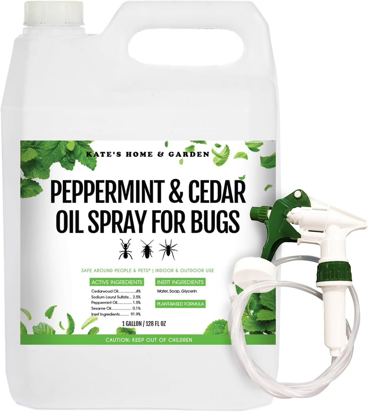 Kate's Home & Garden Peppermint Oil Spray for Bugs, Ants, Spiders (16oz)