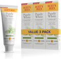 Burt's Bees Toothpaste, Natural Flavor, Fluoride-Free, Purely White, Zen Peppermint, 4.7 oz, Pack of 3