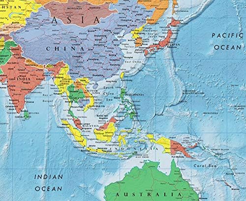 36x48 World Classic Elite Wall Map Laminated Flags of the World