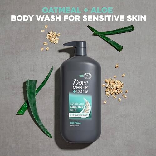 DOVE MEN + CARE Body & Face Wash, Sensitive Skin, Hydrated, 30 oz