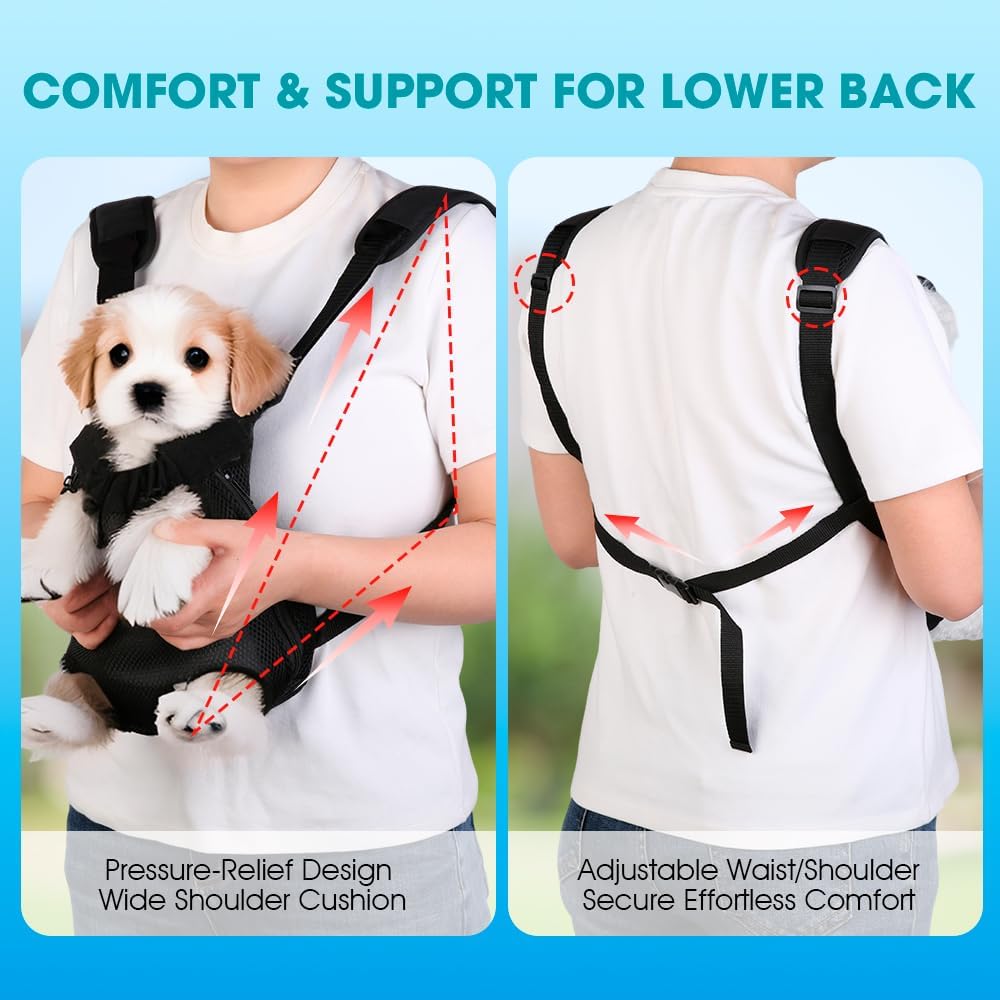 Mosago Dog Backpack Carrier, Front Chest Carrier for Small Dogs 7-11 lbs