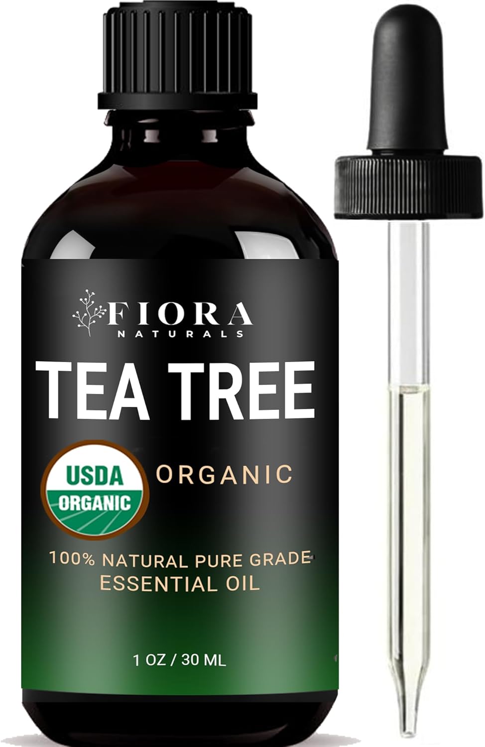Fiora Naturals Tea Tree Oil, 100% Pure Organic Tea Tree Essential Oil 1 oz