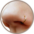925 Sterling Silver or 14k Gold Filled Fake Clip on Nose Ring