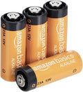 Amazon Basics 4-Pack 23A Alkaline Battery, 12 Volt, Long-Lasting Power, for Key Fobs and Garage Door Openers