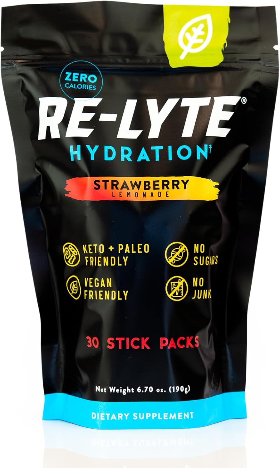 Redmond Re-Lyte Sugar Free Electrolyte Powder Packets (Lemon Lime) 30ct