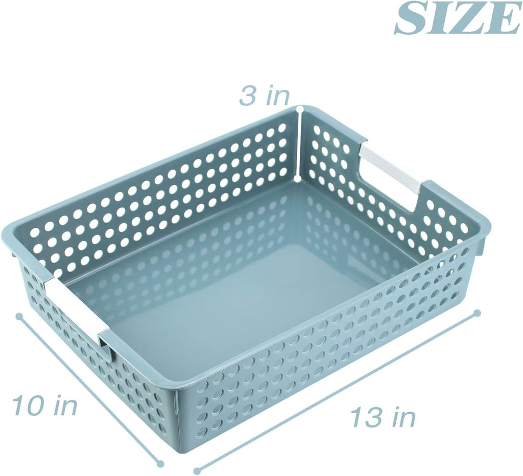 Turn in Trays Classroom, 4Pcs Paper Trays for Classroom, Book Baskets for Library, Drawers, Office, Home