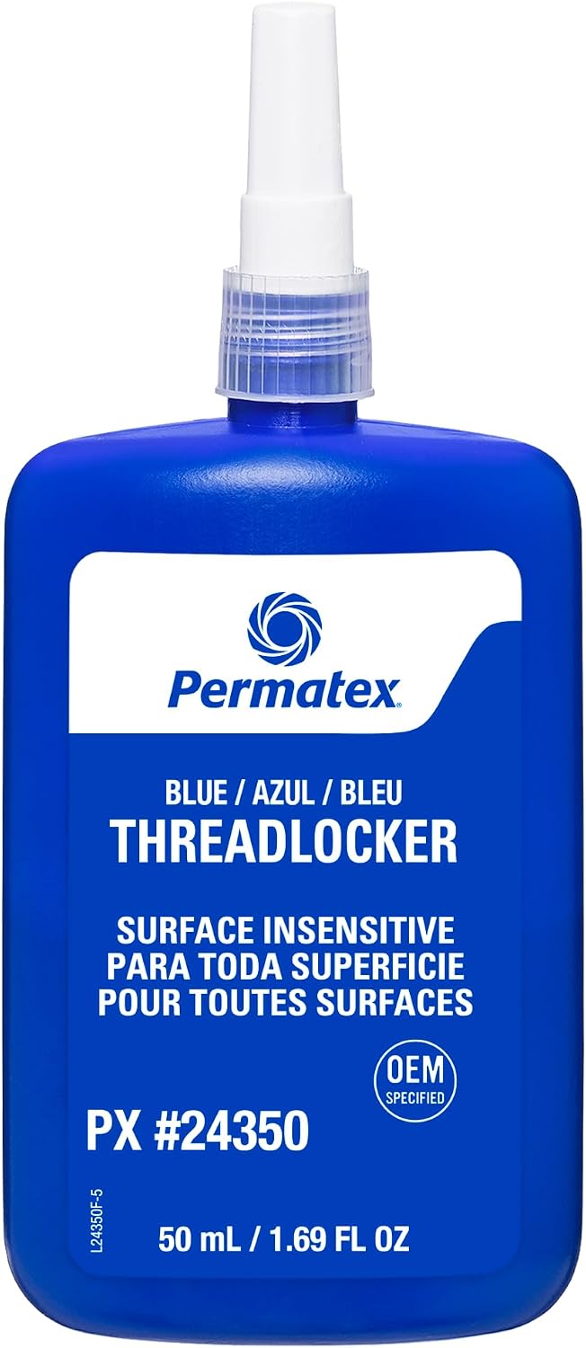 Permatex 24200 Medium Strength Threadlocker Blue, 6 ml, Automotive Threadlocker For Preventing Bolts From Loosening And Corrosion, Removable With Hand Tools