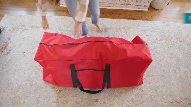 Holiday Cheer Christmas Tree Storage Bag Waterproof 9ft Red