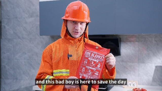 Fire Blanket for Home and Kitchen,40" x 40",4 Pack,Emergency Fire Blanket