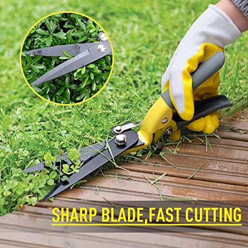 Upgraded Grass Shears, Hand Grass Clippers, Grass Trimming Shears for Garden, Lawn Edges