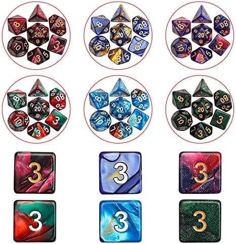 CiaraQ 182pcs Polyhedral Dice Set for Dungeon and Dragons MTG Table Games