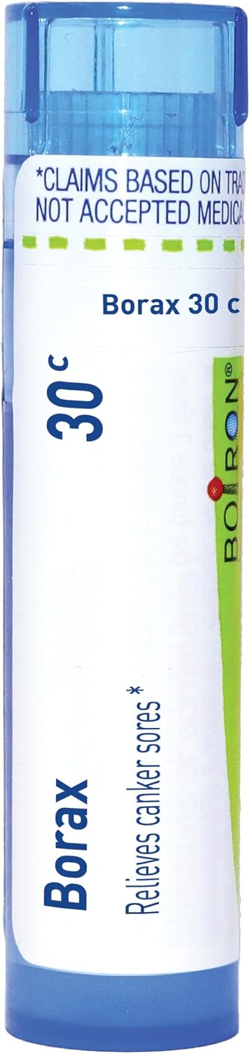 Boiron Borax 30C Homeopathic Medicine for Canker Sores - 80 Pellets