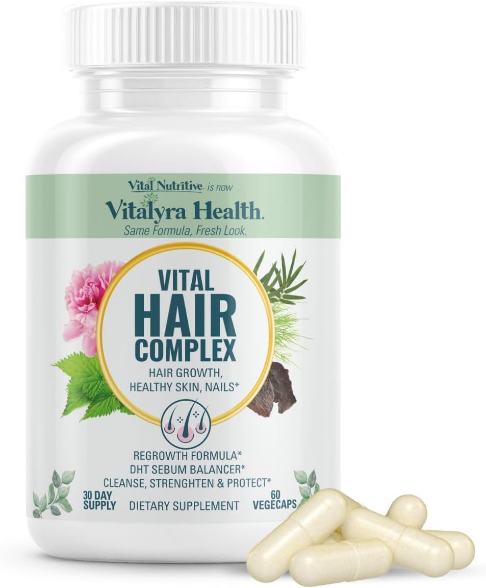 VITAL NUTRITIVE Biotin Hair Growth Vitamins - Hair, Skin & Nails Supplement