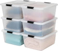 IRIS USA 6-Pack 32.5 Quart Clip Box with Latching Lid