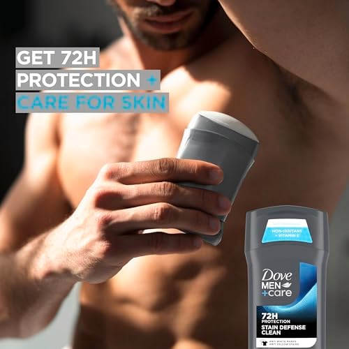 Dove Men+Care Deodorant Stick Stain Defense Clean, 4 Count 2.7 oz