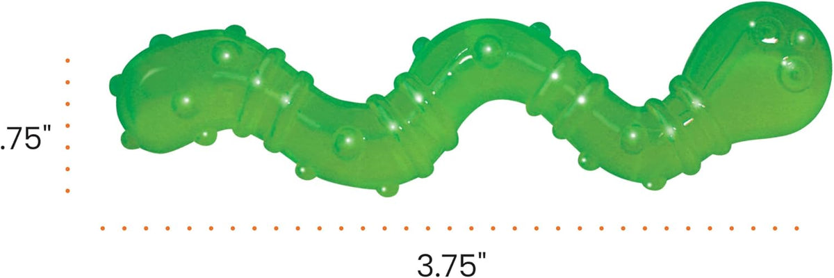 Catstages OrkaKat Wiggle Worm Dental Cat Chew Toy with Catnip, 3.8"