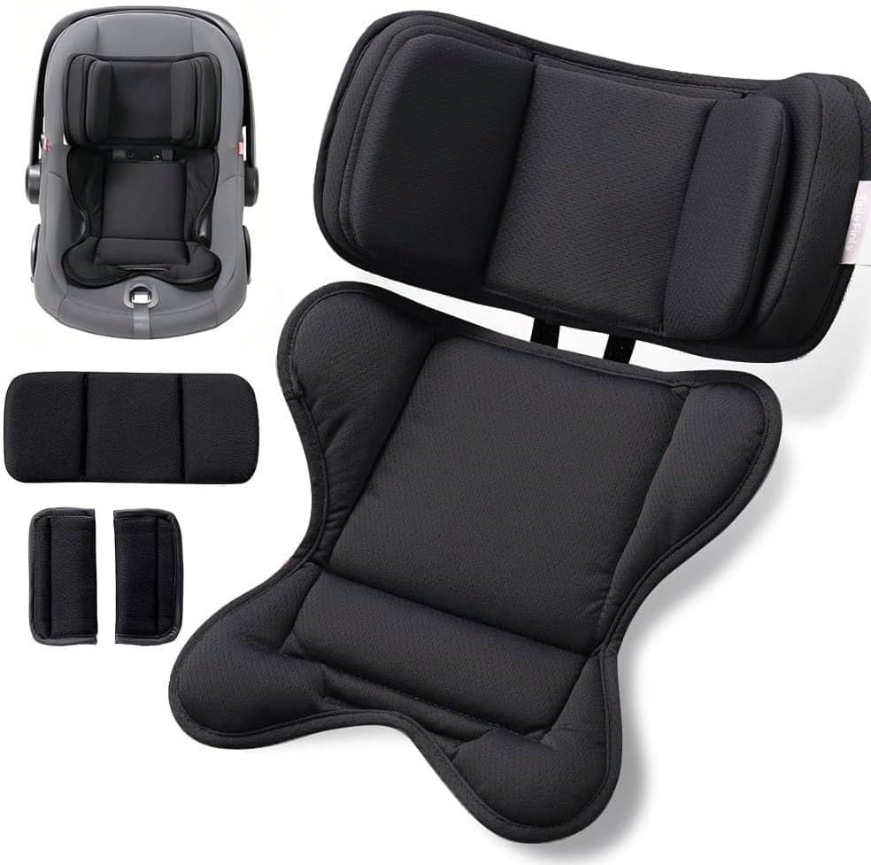 TinlyFinly Infant Car seat Insert, for Preemie Newborn Infant, Black