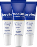 Vaseline Lip Therapy Advanced Healing Lip Moisturizer 3-Pack, 0.35 Oz Ea