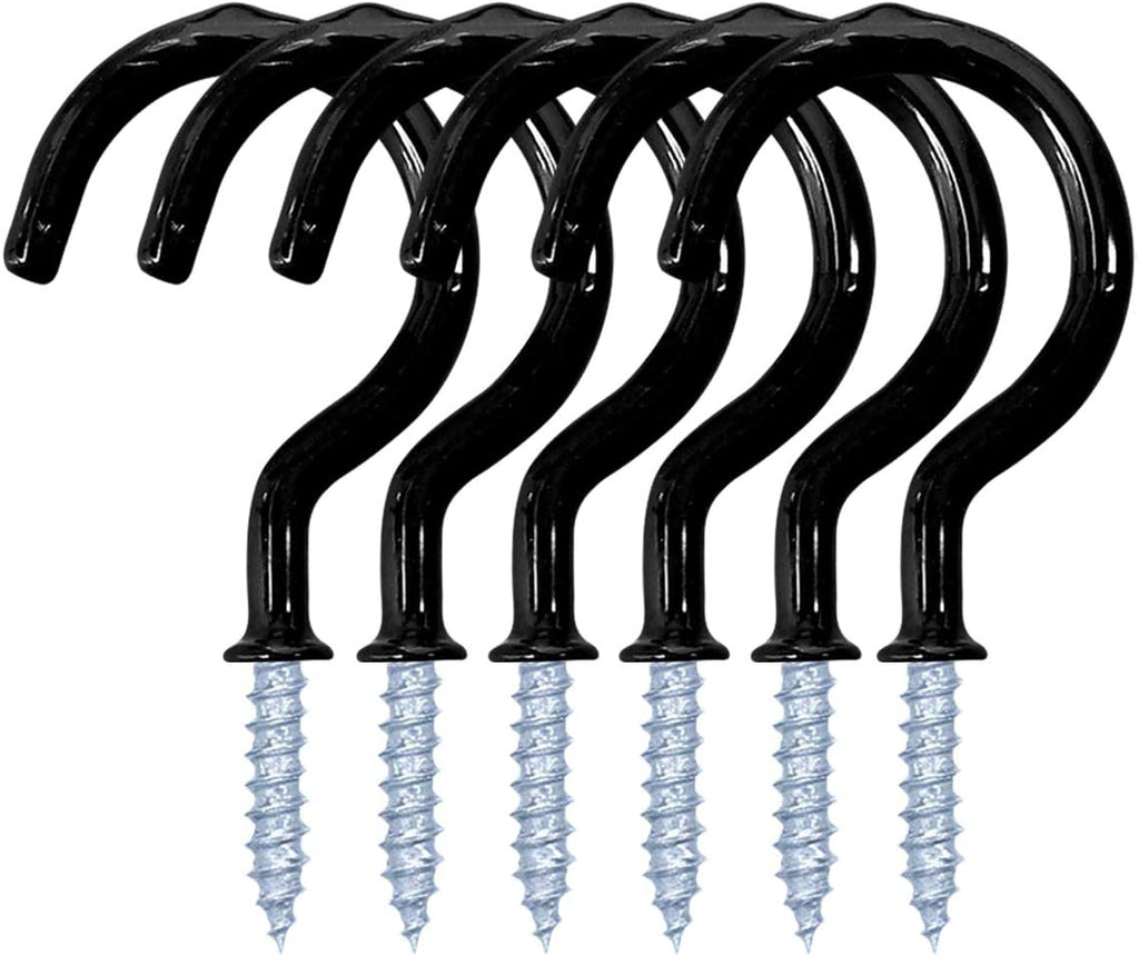 yuntop 12 Pack Vinyl Coated Ceiling Hooks,Screw-in Mug Hooks