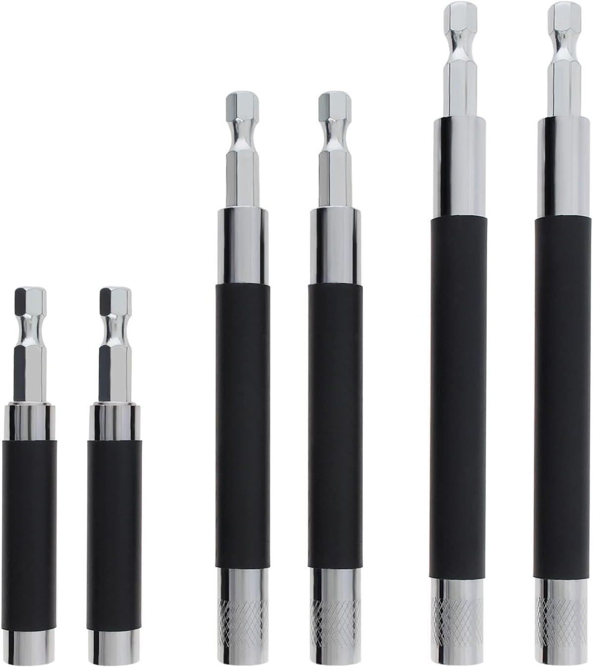ChgImposs 3pcs/set Scalable Magnetic Screw Drive Guide Drill Bit Tip Holder, 3.15"/4.72"/5.51"(80/120/140mm) Screwdriver Bit Holder Extension Bar Adapter, Drill Bit Guide Rod Adapter