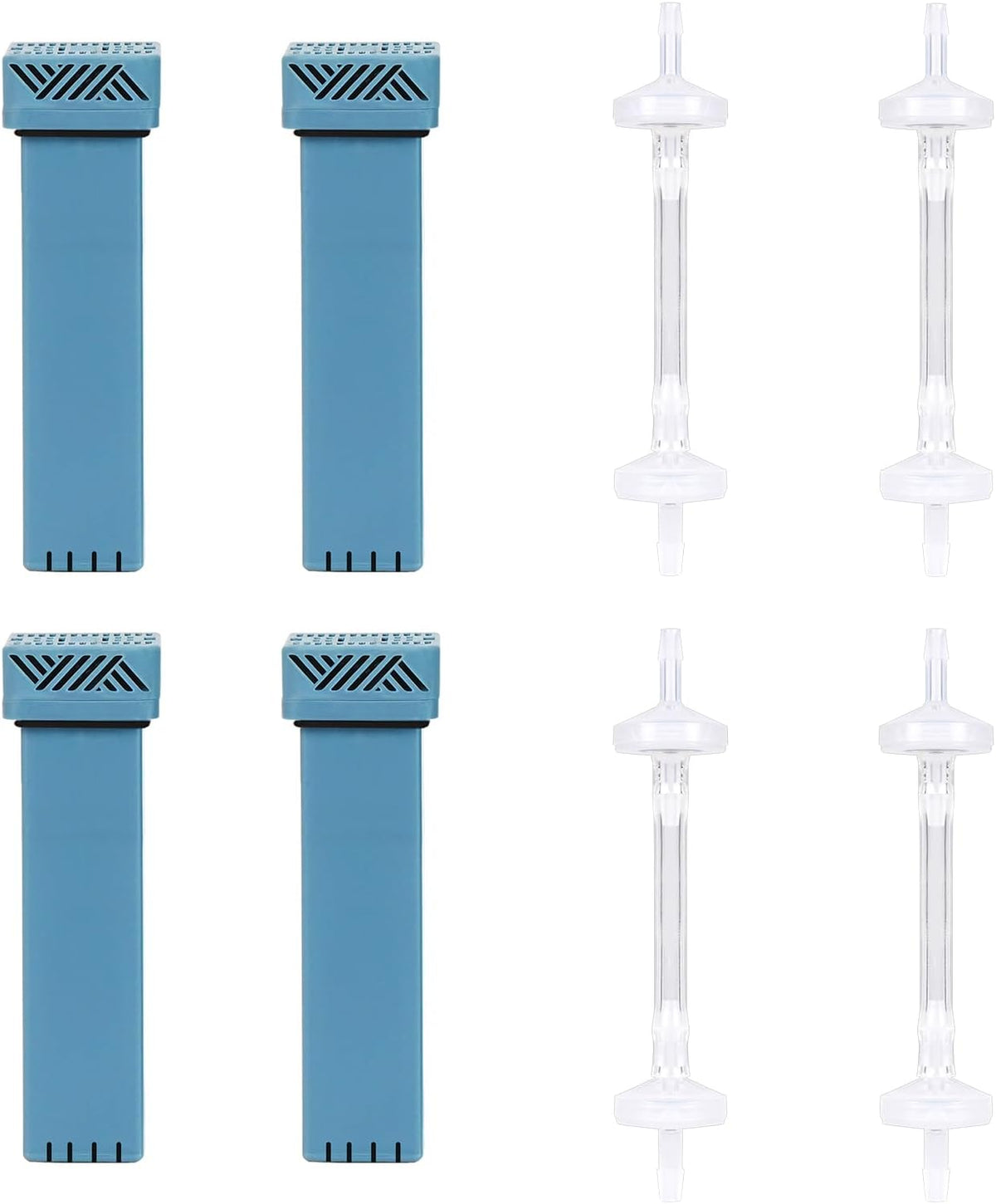 4 Pack Carbon Filter Cartridge and Check Valve Replacement Kit for Home Air Equipment Maintenance
