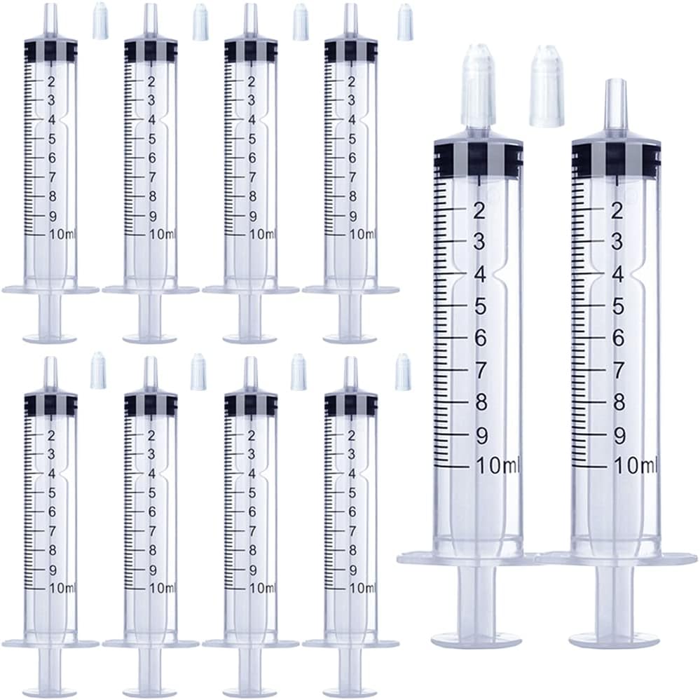20ml Syringe for Liquid, Oral, Scientific Labs, Measurement, Dispensing, with Cap- 3 Pack 20ml Syringes