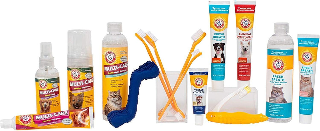 Arm & Hammer Tartar Control Dog Dental Kit, Beef Flavor, 3-Piece