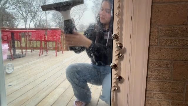 Window Vacuum Squeegee Cordless, 2000Pa Electric Window Cleaner Tool