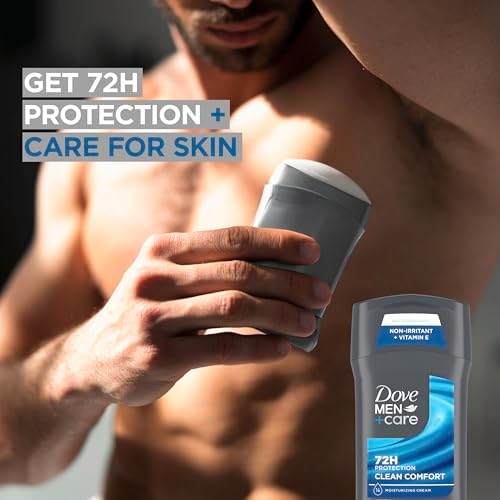 Dove Men Antiperspirant Stick Clean Comfort Sweat & 4 Count 2.7 oz