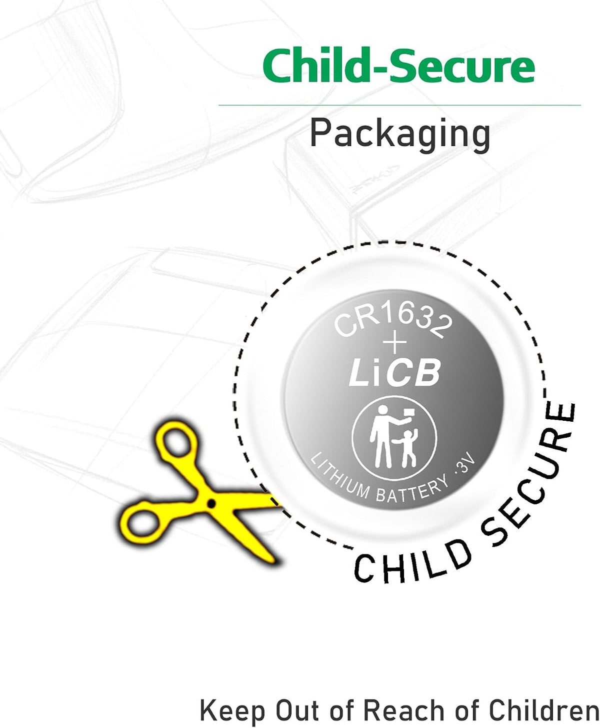LiCB 10 Pack CR1632 3V Lithium Battery CR 1632
