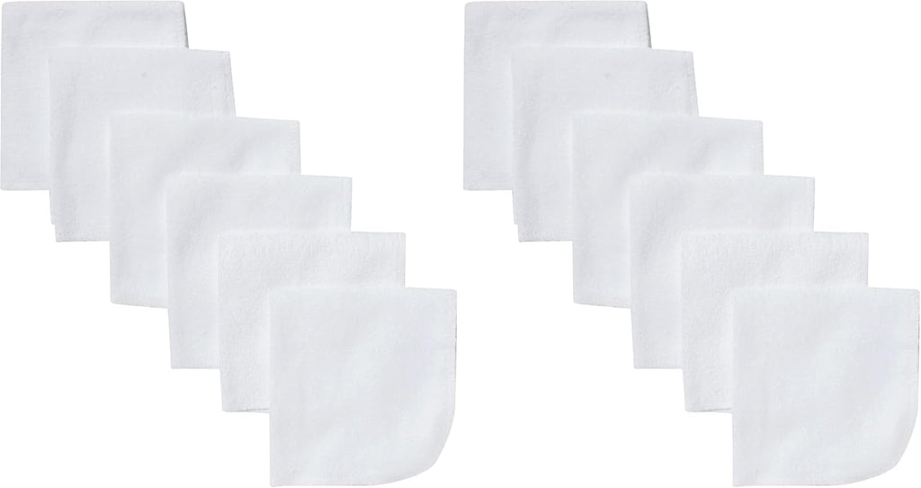 Gerber Washcloth, White, 6-Count
