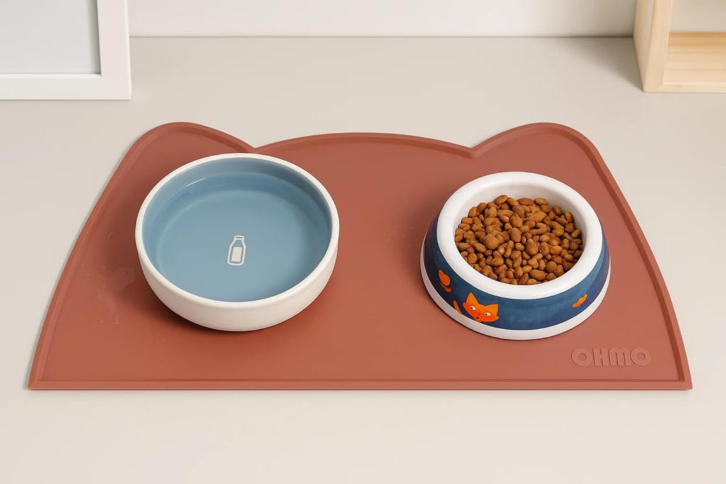 OHMO Cat Food Mat, Silicone Pet Feeding Mat, 18x9.8, Erythrinus