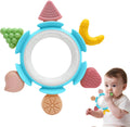 Baby Teething Toys for Babies 3-12 Months, Silicone Teething Rings for Babies, Infant Teether for Sore Gum Relief, Sensory Chew Toy Baby Teether, Baby Essentials Gift for Newborn Boys Girls, Pink
