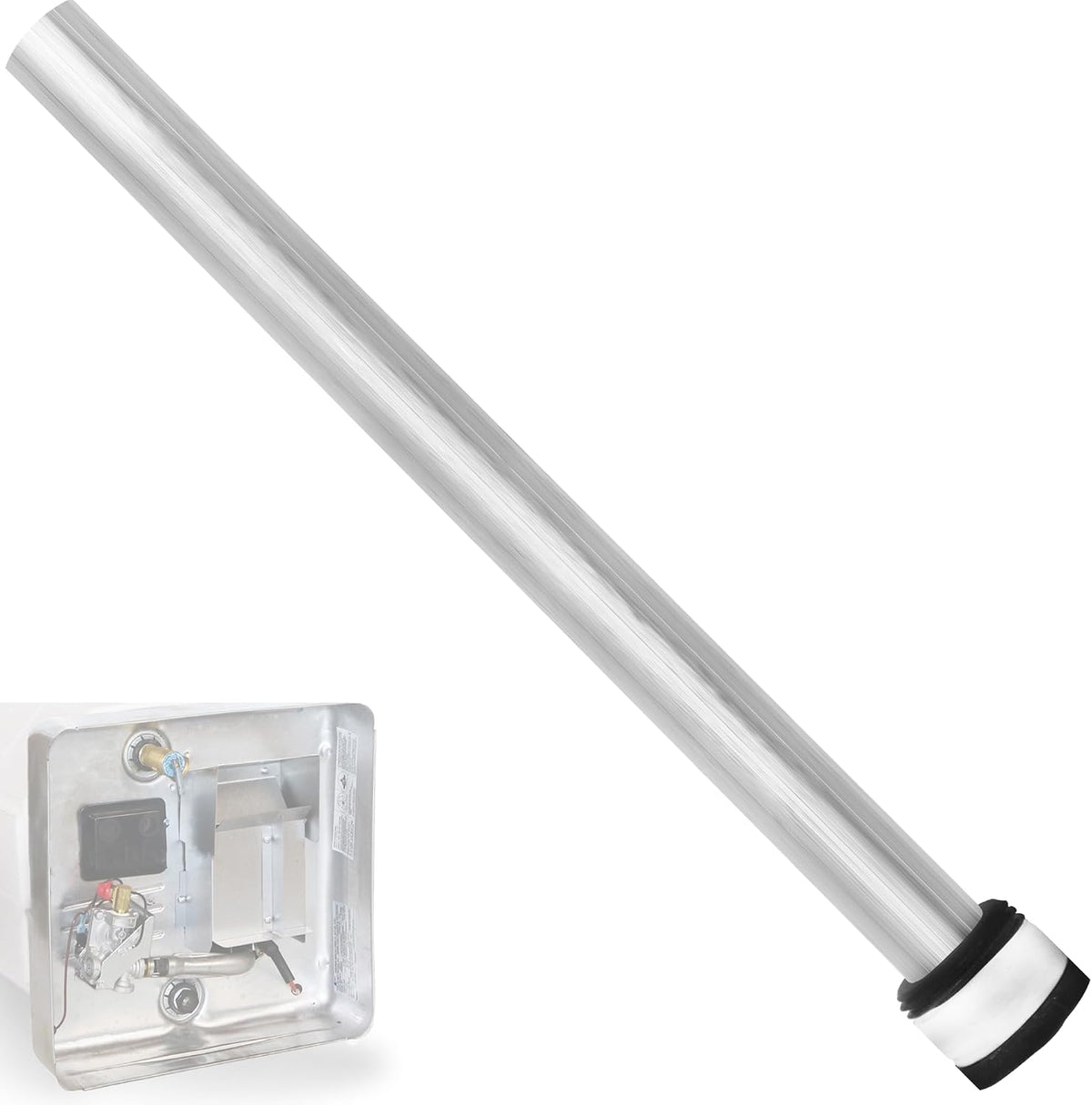 ONENESS 369 RV Water Heater Anode Rod 2-Pack, Black Nut 9.25”x3/4” NPT