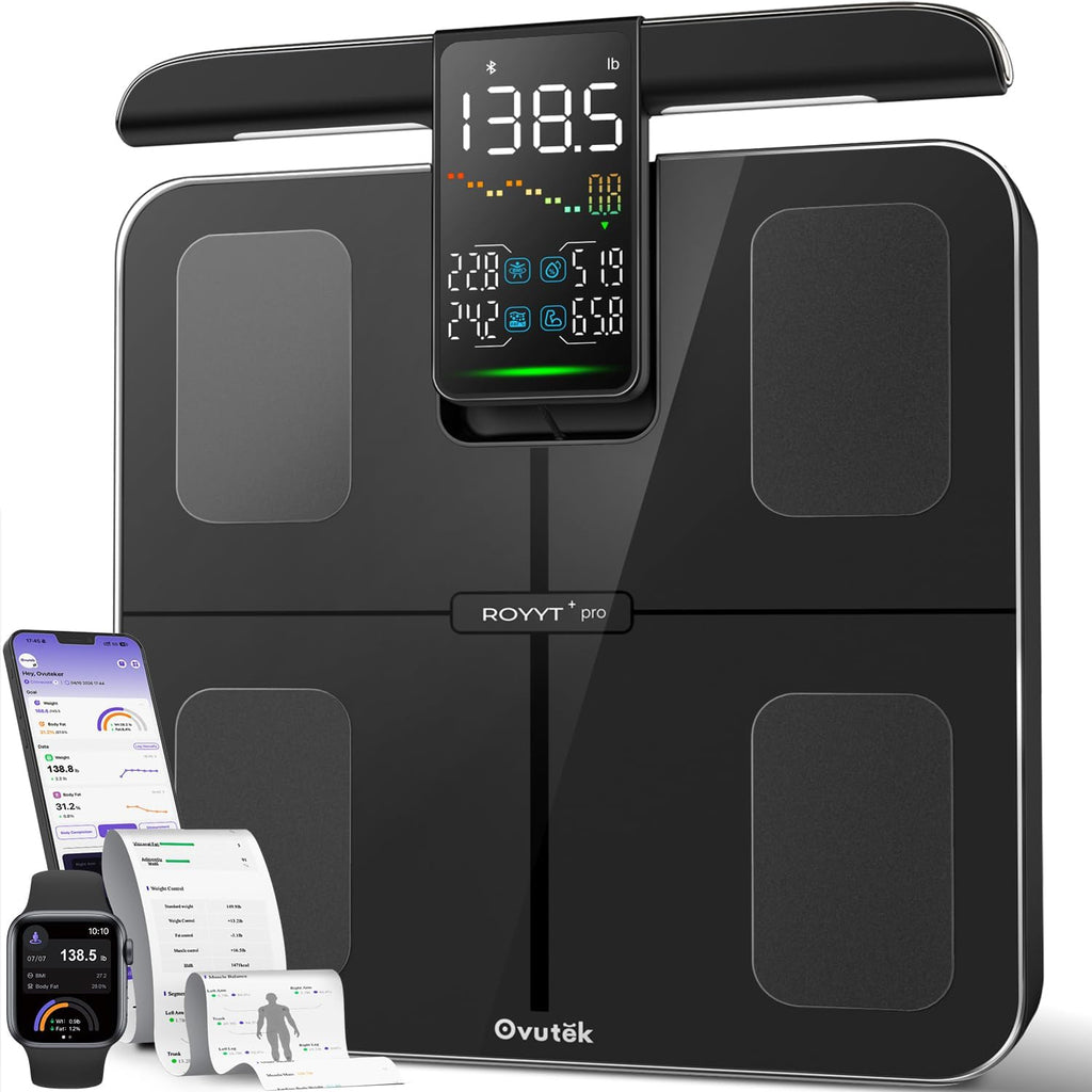 Ovutek Smart Scale for Body Weight, BMI, Body Fat Bathroom Scale 450lb