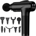 OLsky Massage Gun Deep Tissue 30 Speeds 9 Attachments Handheld (Black)
