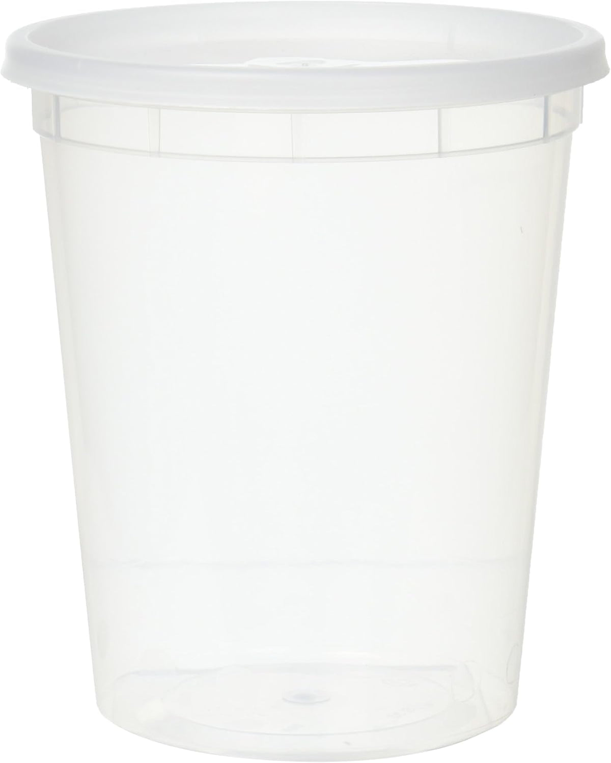 YW Plastic Soup Food Container with Lids (12), 32 oz, 12 Pack, Clear